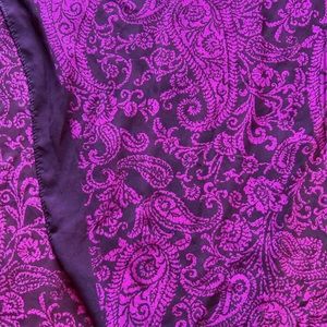 Pink purple scarf sheer thin paisley head wrap tichel